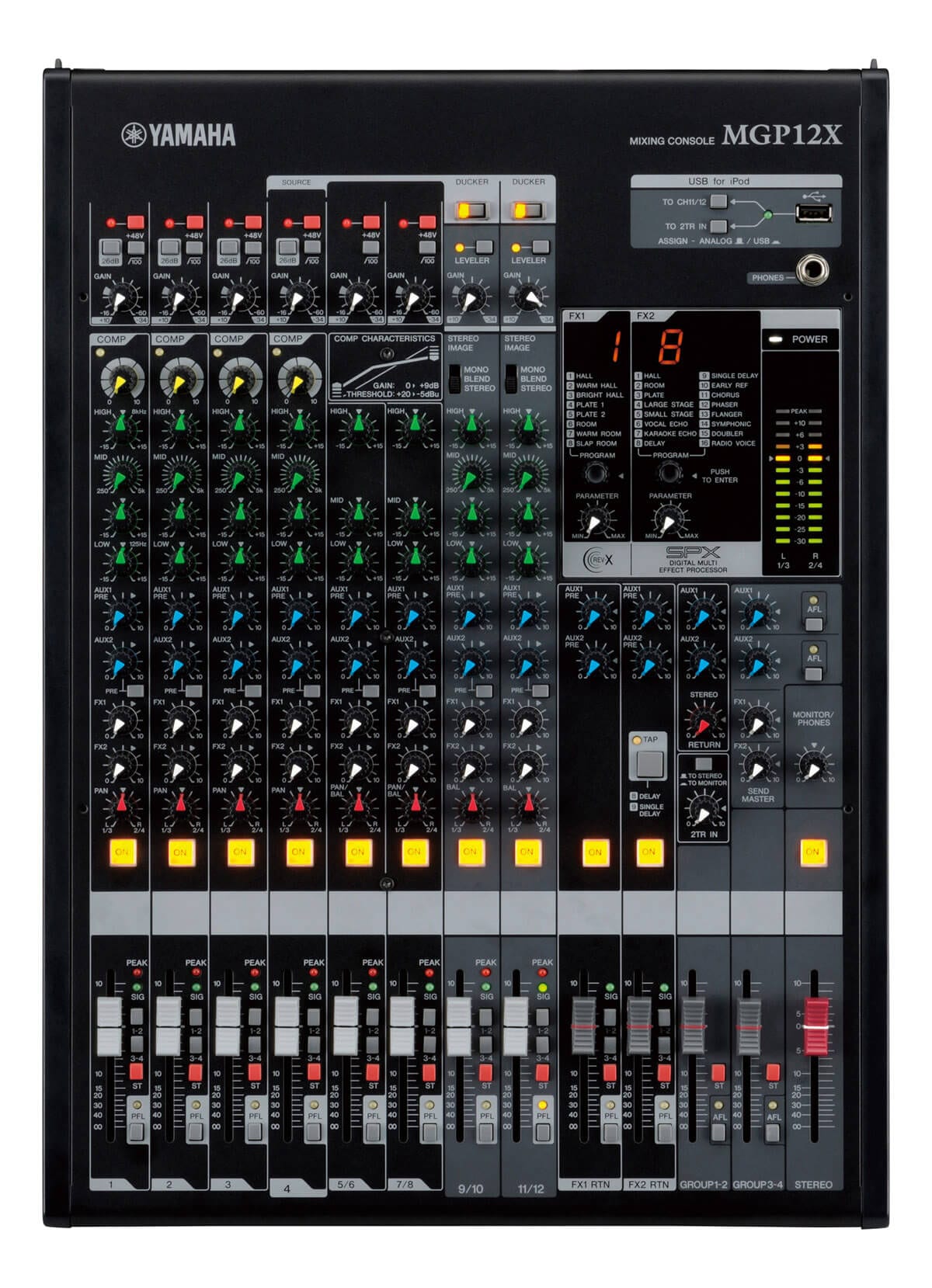 Yamaha MGP12X 12 Channel Mixer With Dual Digital Effects Processors