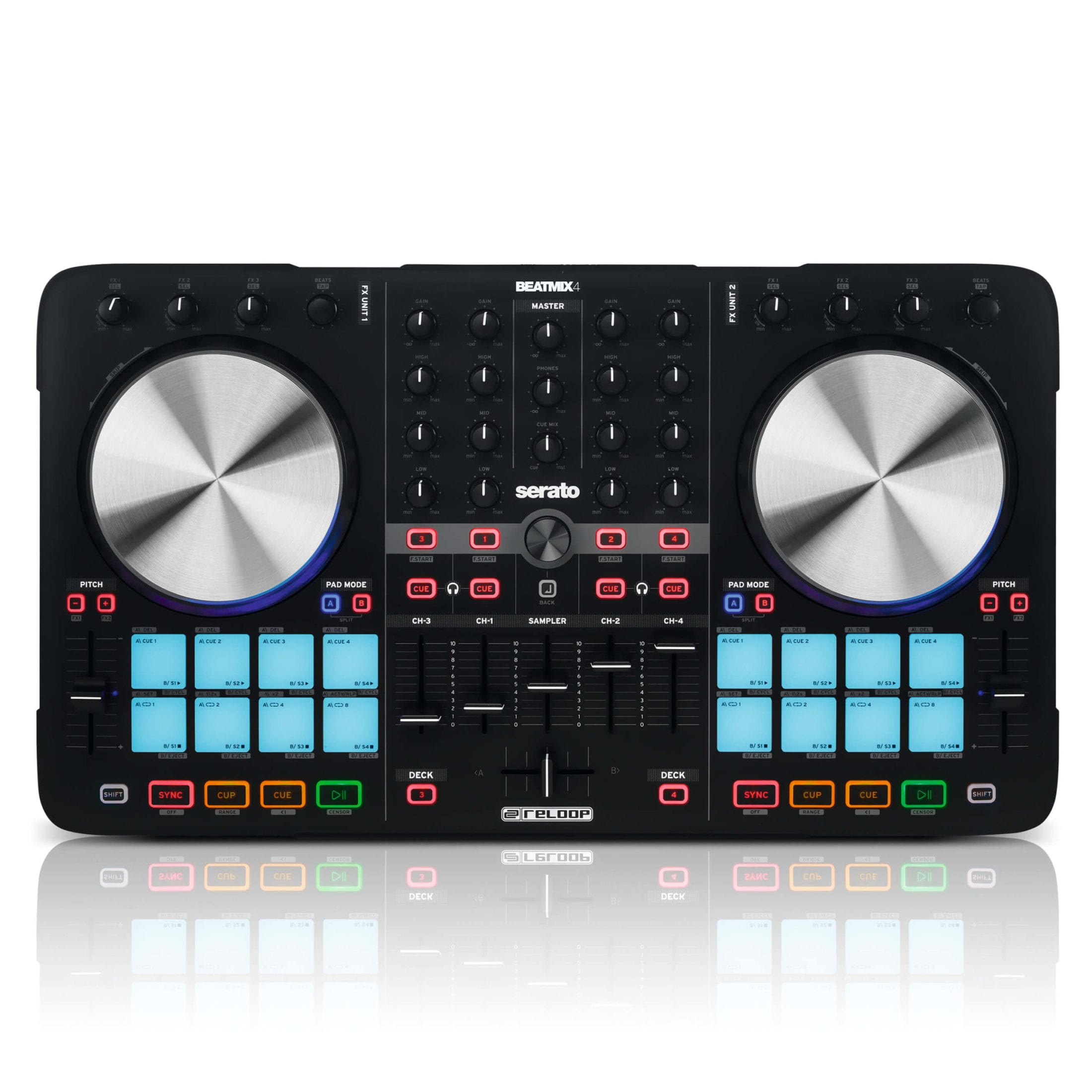 Reloop BEATMIX 4 Professional 4 Channel DJ Controller With Serato